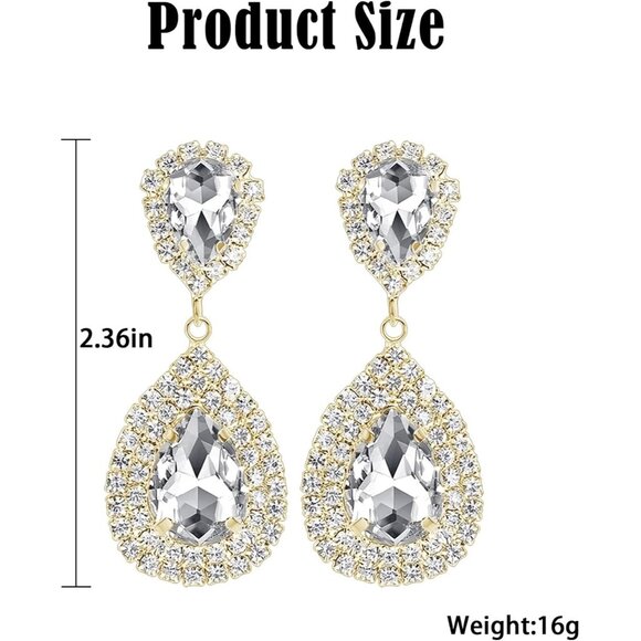 Wedding Non Piercing Rhinestone Star Clip on Earring Cartilage Jewelry Gift - Picture 5 of 6